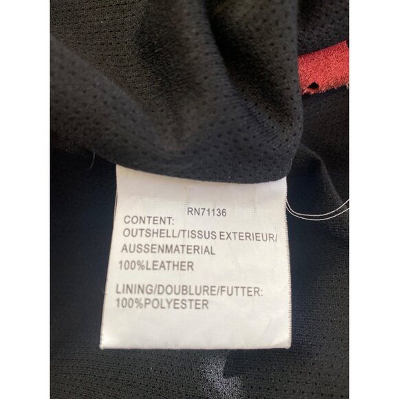 Hein Gericke Women’s Red Leather Moto Jacket Size 16 Zip Front 100% Leather - Picture 7 of 16